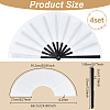 Cloth Hand Held Fan LS-DIY-WH0579-95B-2