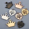 8Pcs 8 Style Vacuum Plating 304 Stainless Steel Charms STAS-SZ0001-69-3