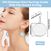 60Pcs 304 Stainless Steel Earring Hooks STAS-BBC0009-93D-2