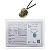 Glass Pendant Necklace for Men Women NJEW-D295-02-2