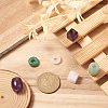 Fashewelry 9Pcs 9 Style Natural Green Aventurine & Rose Quartz & Amethyst  European Beads G-FW0001-21-15