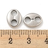 Non-Tarnish 304 Stainless Steel Oval Connector Charms STAS-L278-037P-3