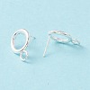 304 Stainless Steel Stud Earring Findings STAS-P308-02A-S-3