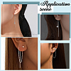 2 Pairs Sterling Silver Stud Earring Findings STER-BBC0007-08-5