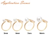 Brass Peg Bails Cuff Finger Ring Settings KK-T062-70G-NF-4