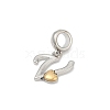 Brass European Dangle Charms KK-Z097-01V-GP-2