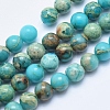 Natural Aqua Terra Jasper Beads Strands G-E444-14A-6mm-1