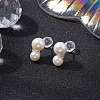 Natural Pearl Ear Studs EJEW-P286-24P-4