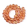 Handmade Foil Glass Beads Strands FOIL-N033-05E-2