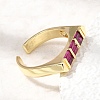 Brass Micro Pave Cubic Zirconia Cuff Open Rings for Women RJEW-L343-02G-05-2