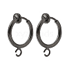 Brass Clip-on Hoop Earring Findings X-KK-P102-01B-01-1