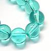 Baking Painted Transparent Glass Round Bead Strands DGLA-Q022-6mm-27-2