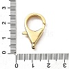 Brass Clear Cubic Zirconia Lobster Claw Clasps X-KK-Z078-49C-G-3