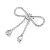 Crystal Rhinestone Bowknot Lapel Pin JEWB-T002-01S-4