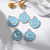 Platinum Plated Alloy Enamel Charms X-ENAM-S118-04C-P-5