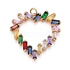 Brass Cubic Zirconia Pendant ZIRC-O031-11G-1