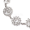 Chakra Theme Alloy Charm Bracelets BJEW-JB11096-3