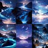 63Pcs Heal the Mind Bright Stars PVC Adhesive Waterproof Stickers Self-Adhesive Stickers PW-WGDBD5C-01-3