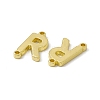 Rack Plating Brass Letter Connector Charms KK-C007-38G-R-3