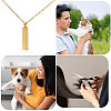 304 Stainless Steel Rectangle with Tree of Life Pendant Urn Ashes Necklaces NJEW-WH0036-030G-7