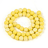 Frosted Opaque Glass Beads Strands LS-GLAA-T032-P8mm-MBB16-2