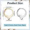 100Pcs 2 Colors 304 Stainless Steel Leverback Earring Findings STAS-ME0001-23-2