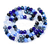 Electroplate Glass Beads Strands EGLA-N002-12B-2