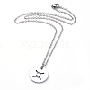 Non-Tarnish 304 Stainless Steel Pendant Necklaces NJEW-E147-08P-2