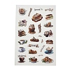 6Pcs Coffee Theme DIY Paper Scrapbook Stickers STIC-U004-05B-3