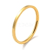 Ion Plating(IP) 304 Stainless Steel Simple Plain Band Finger Ring for Women Men X-RJEW-F152-05G-E-1