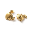 Ion Plating(IP) 304 Stainless Steel Elephant Stud Earrings EJEW-F349-01G-2