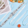 Flower Full Crystal & Montana Rhinestone Handmade Bridal Belts for Wedding Dresses AJEW-WH20006-233A-02-7