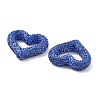 Heart Shape Polymer Clay Rhinestone Beads CLAY-NH0001-09A-07-3