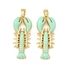 Brass Enamel Pendants KK-T001-02G-1