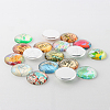 Mixed Map Printed Dome Glass Cabochons GGLA-A002-25mm-MM-2