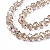 Electroplate Glass Beads Strands EGLA-A034-T1mm-B24-3