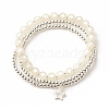 2Pcs 2 Style Alloy Star Charm Multi-strand Bracelets Set BJEW-JB08158-04-1
