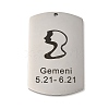 Non-Tarnish 304 Stainless Steel Pendants STAS-C098-01F-P-1