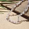 Natural Supper 7 Rutilated Quartz Chip Beaded Necklaces for Men Women NJEW-G159-01A-1