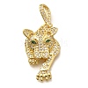 Rack Plating Brass Micro Pave Cubic Zirconia Pendants KK-L226-052G-02-1