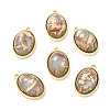 Resin Foil Pendants RESI-D054-01LG-03-1