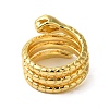 Snake Brass Finger Rings for Women RJEW-A048-27G-3