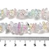 Transparent Crackle Glass Beads Strands GLAA-U004-01B-4