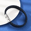 Braided Microfiber Leather Cord Bracelets for Women Men BJEW-D304-17P-01-1