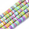 Handmade Polymer Clay Bead Strands CLAY-S094-4mm-A04-1