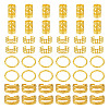 120Pcs 4 Styles Iron Dreadlocks Beads Hair Decoration FIND-TA0005-09G-1