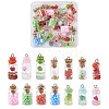 Fashewelry 28Pcs 4 Style Glass Wishing Bottle Pendant Decorations GLAA-FW0001-01-2