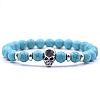 Synthetic Turquoise Stretch Bracelets OR4377-1-1