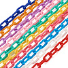 Yilisi 40 Strands 10 Colors Handmade Opaque Acrylic Paperclip Chains KY-YS0001-04-8