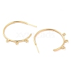 Brass Ring Stud Earrings Findings KK-K351-26G-2